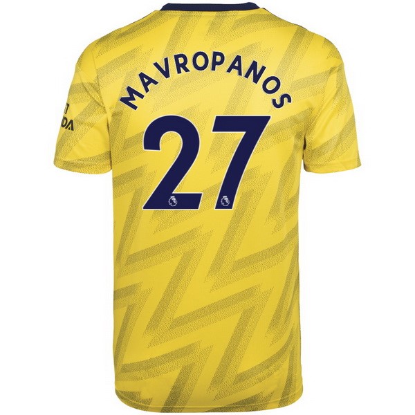 Maillot Football Arsenal NO.27 Mavropanos Exterieur 2019-20 Jaune